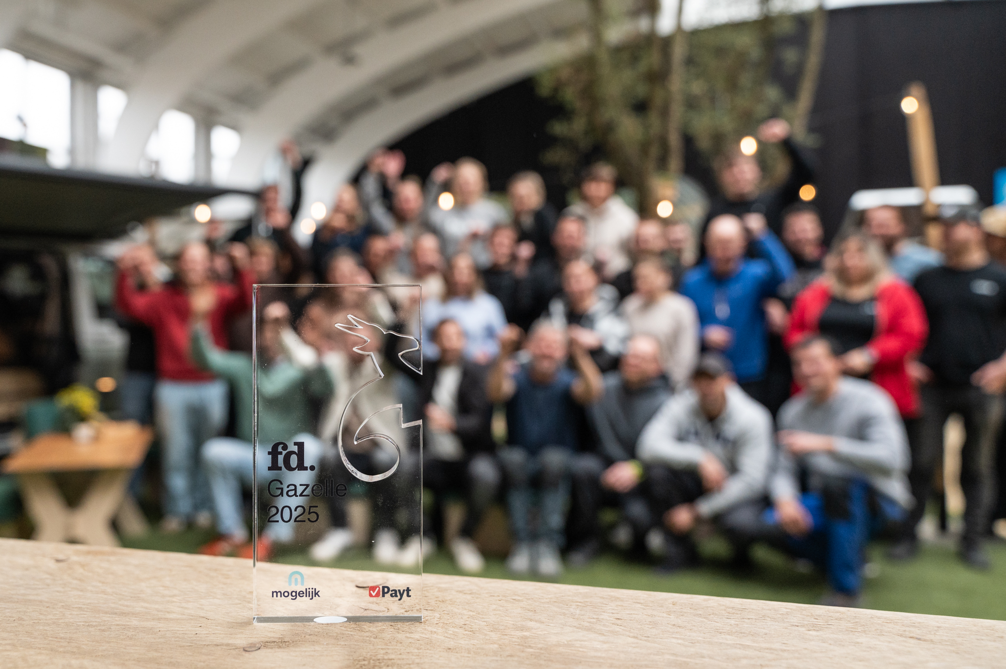 Ventje team staat bij award van de FD Gazelle