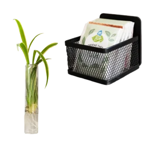 Wandvaasje & theezakhouder